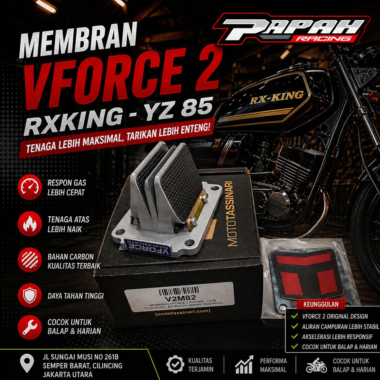 MEMBRAN VFORCE 2 RXKING - YZ 85