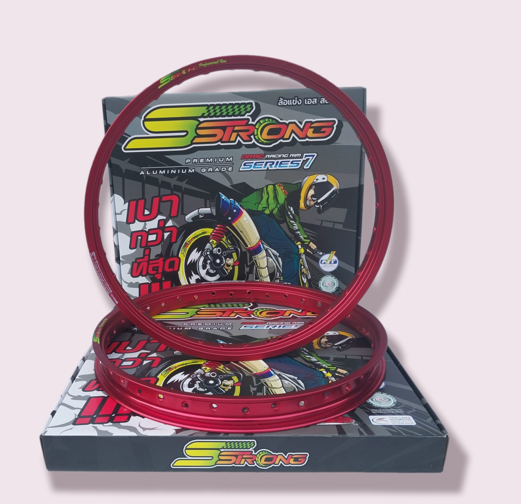VELG SET SSTRONG 120-140 RING 17 MERAH