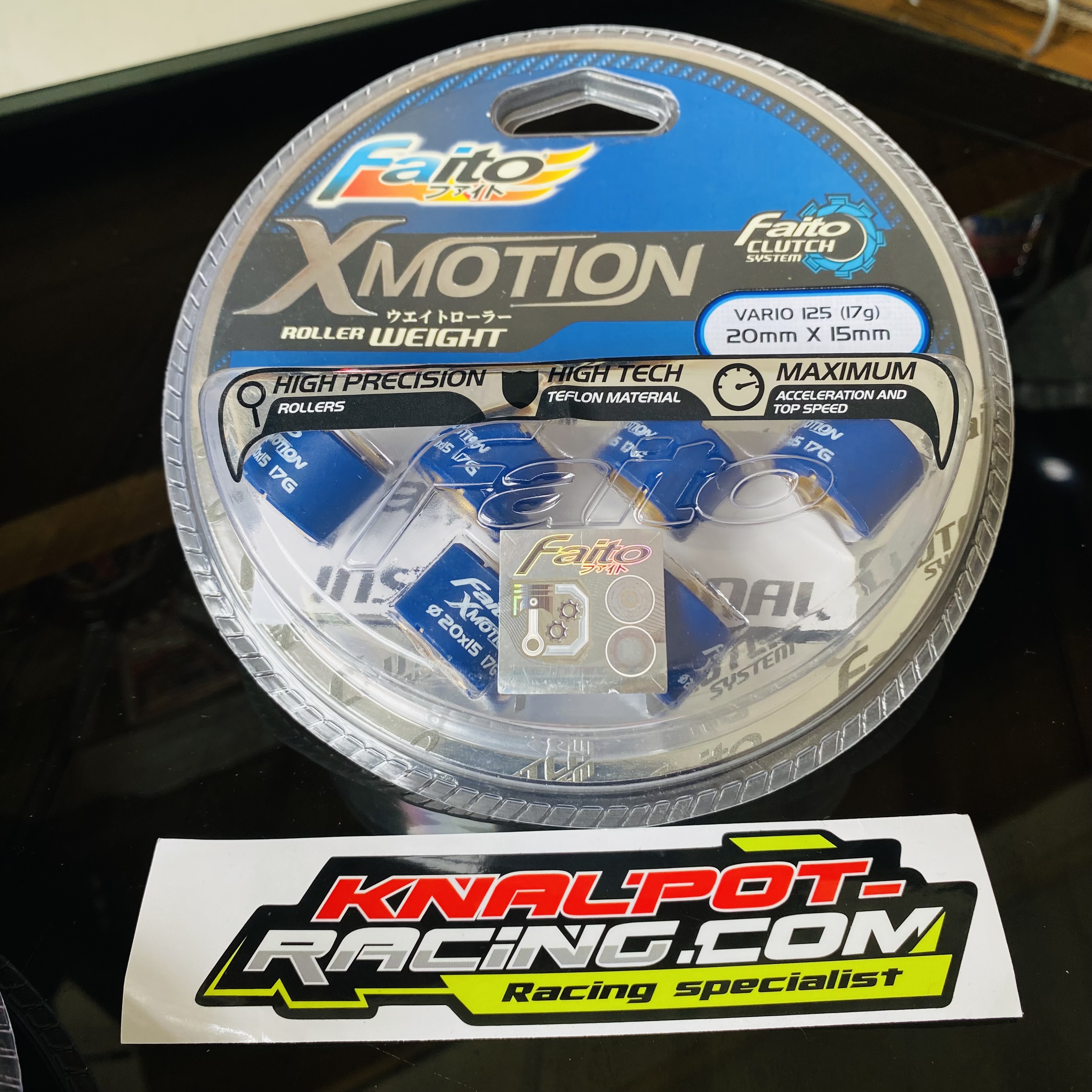 ROLLER SET FAITO HONDA VARIO 125 20X15MM 17 GRAM (X-MOTION)