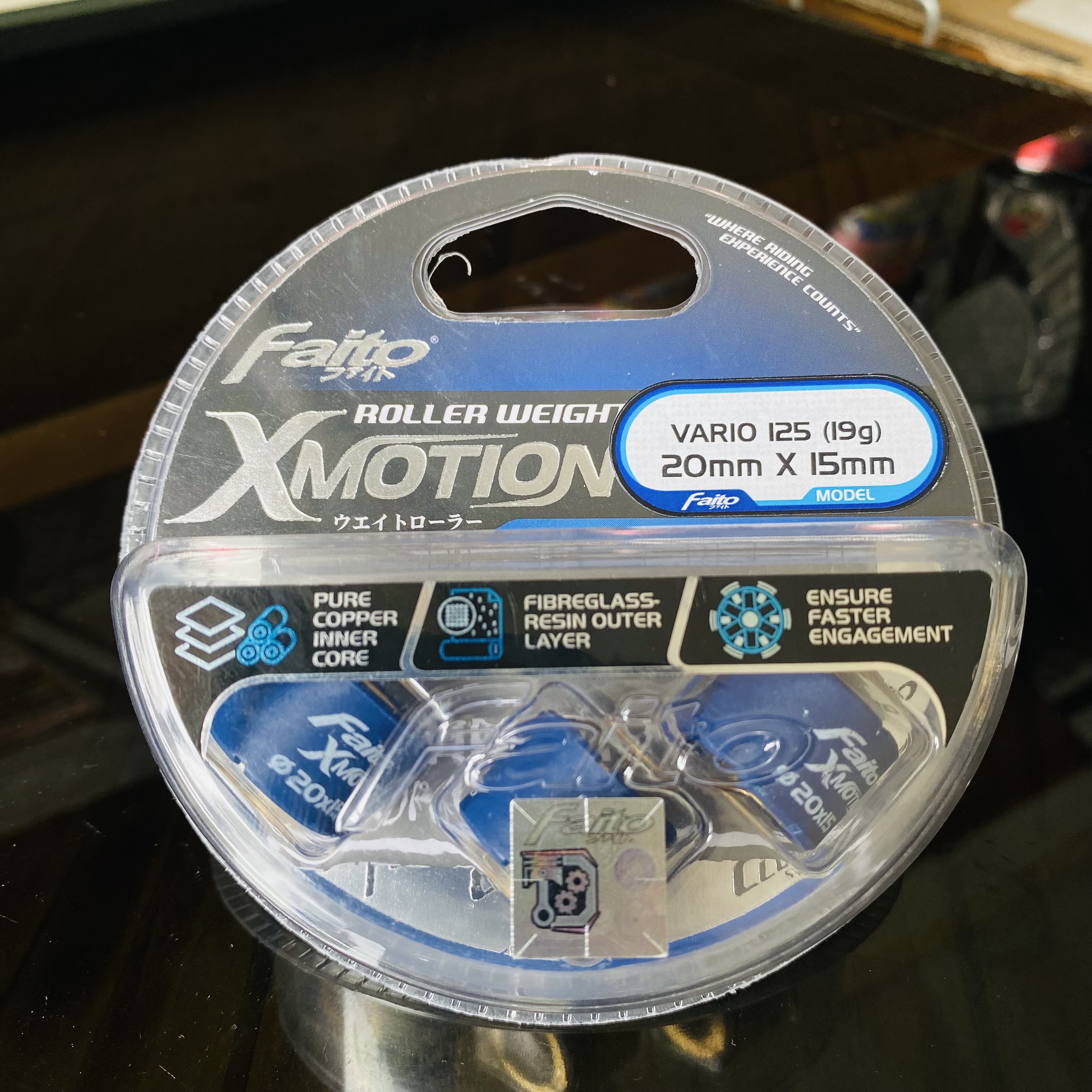 ROLLER FAITO HONDA VARIO125 20X15MM 19GRAM (3PCS) (X-MOTION)