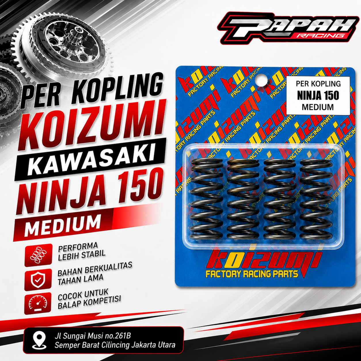 PER KOPLING KOIZUMI KAWASAKI NINJA 150 MEDIUM