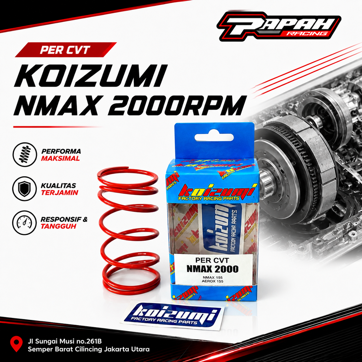 PER CVT KOIZUMI NMAX 2000RPM