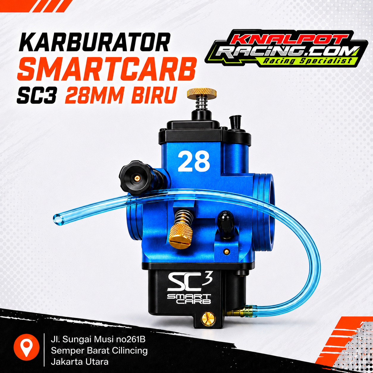 KARBURATOR SMARTCARB SC3 28MM BIRU